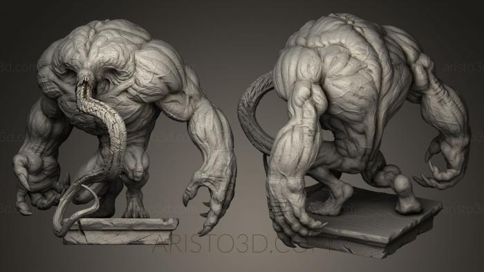 Figurines heroes, monsters and demons (STKM_0090) 3D model for CNC machine